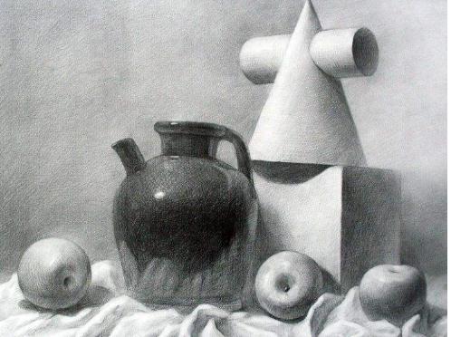素描组合静物